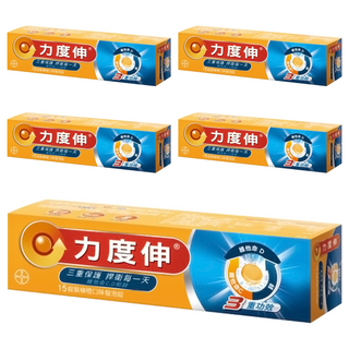 Redoxon 力度伸 維他命C + D + 鋅發泡錠 三重保護 維持骨骼健康, 15錠, 5盒