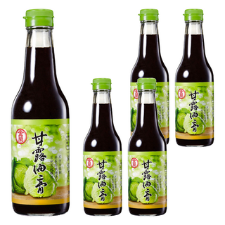 金蘭 甘露油膏, 500ml (550公克), 原料: 釀造生醬油, 5瓶