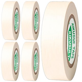 日本菊水 和紙膠帶 24mm x 18m 白色 5捲 - 適用於油漆遮護、美勞及輕包裝