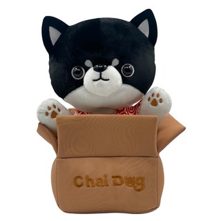 11吋忠柴紙箱版 柴犬娃娃, 黑色, 1個