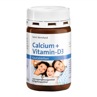 Sanct Bernhard 聖伯納德 百年草本 兒童鈣+D3咀嚼錠 150顆 德國原裝進口，促進骨骼發育, 1罐