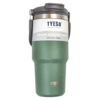 TYESO 泰碩 手提304不銹鋼水杯, 森林綠, 750ml, 1個