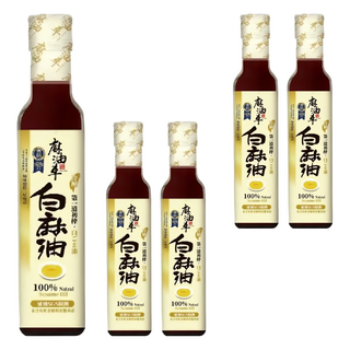 麻油車 頂級冷壓白麻油, 100%白芝麻, 255毫升, 255ml, 5瓶