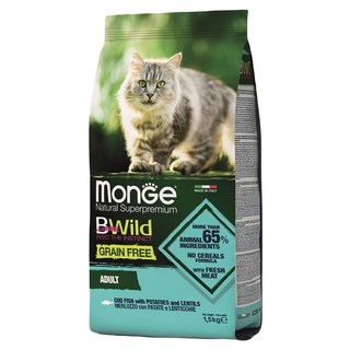 monGe 瑪恩吉 真野無穀 成貓配方, 鱈魚 + 馬鈴薯 + 扁豆, 1.5kg, 1袋