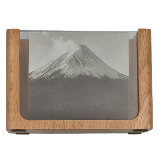 木製良品 實木時光筆筒 櫸木 亞克力 相片收納空間, 橫款, 1個