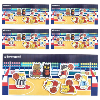 黃阿瑪的後宮生活 造型磁鐵 籃球 紙材橡膠磁鐵 尺寸約5*5cm, 後宮運動會 多色, 5個