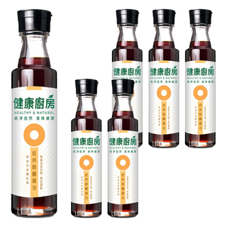健康廚房 經典醇釀醬油, 美國非基改黃豆片, 古法釀造150天自然發酵, 300ml, 6瓶