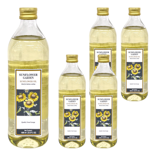 SUNFLOWER GARDEN 向日葵莊園 特級葵花油 富含維他命E 耐高溫且低油煙, 1L, 5瓶