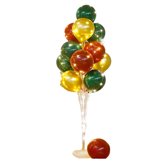 發光氣球樹支架 可裝13顆球, 未裝氣球時132CM, 裝上氣球後整體約160CM, N款 金色 + 紅色 + 綠色, 1組