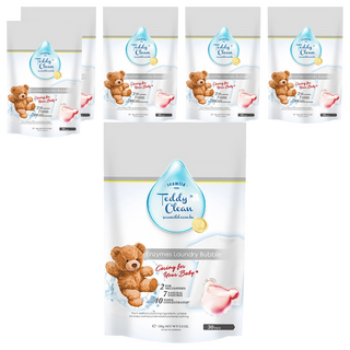清淨海 Teddy Clean系列 植萃酵素洗衣膠囊 爽身粉, 30顆, 6袋