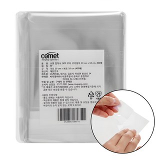 comet OPP 透明餅乾自黏袋 10*10cm, 400入, 1包