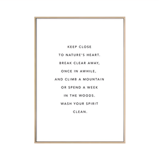 初心 畫作 自然森林山脈引言藝術印刷, 金色