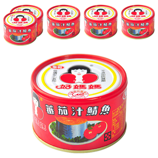 東和食品 HowMaMa 蕃茄汁鯖魚罐頭 平二號 紅罐, 230g, 6罐