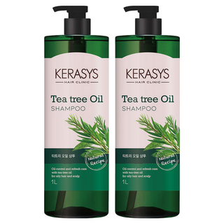 KERASYS 植物油系列 洗髮精 茶樹 Tea tree Oil 控油, 1L, 2瓶