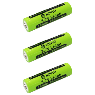 Kinyo 18650鋰電池3.7v, 1個, 3個, CB-26