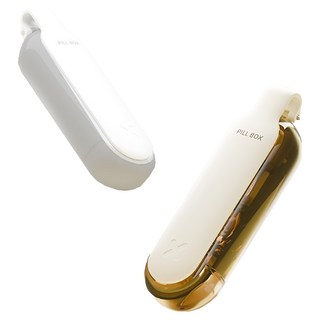 上手家居 2合1取藥器藥盒 隨身藥盒 小藥盒 分藥盒 藥品收納盒, 2個
