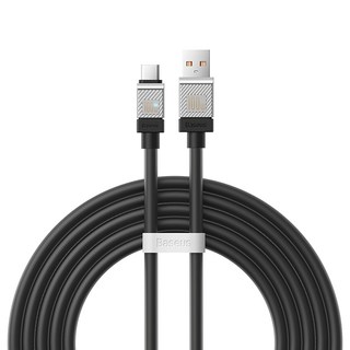 Baseus 倍思 酷玩系列 USB-Type-C 100W 快充傳輸線, 黑色, 2m, 1條