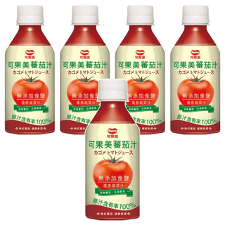 可果美 100%蕃茄汁 無鹽 280ml, 5瓶