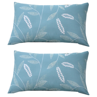 LoveCity 寢城之戀 可水洗印花枕 超細舒柔棉透氣舒適 台灣製, 依蔓草 藍色, 2個
