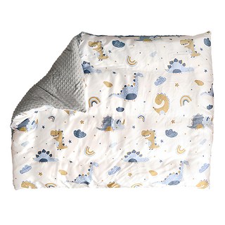 EmBrace 英柏絲 台灣製純天絲短纖法蘭絨兒童四季被 小小恐龍, 150 x 120cm