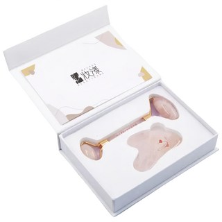 BEAUTYOUNG 妝漾 冰晶玉石, 天然粉晶玉石 臉部按摩工具套裝, A337, 1盒