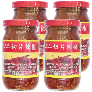 金岡 KING GARDEN 切片辣椒, 特選辣椒醬, 230g, 4罐