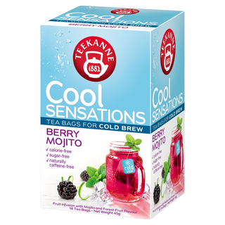 TEEKANNE 恬康樂 Cool Sensations冷泡茶 莓果特調茶, 2.5g, 18個裝, 1組