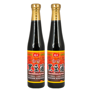 龍宏御珍黑豆油, 365天靜釀熟成, 天然醬香甘醇加倍, 無添加防腐劑, 無添加焦糖色素, 420ml, 2瓶