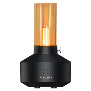Maxcelia 香氛水氧機 MX-0005AD 溫馨燭光燈效果 150ML 水箱容量 TYPE-C 充電, Black