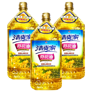 統一 清爽家芥花油 非基因改造原料, 2L, 3瓶