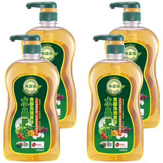 南僑水晶 水晶肥皂 食器洗滌液体, 1L, 4瓶