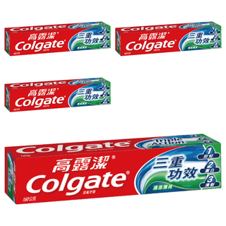 Colgate 高露潔 三重功效 含氟牙膏 清涼薄荷, 160g, 4條