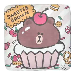 收納王妃 LINE休閒款彩繪杯墊 方, 蛋糕熊大, 1個