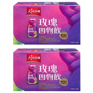 天地合補 膠原蛋白玫瑰四物飲 添加玫瑰果, 6瓶, 720ml, 2盒