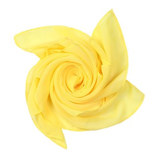 舞蹈紗巾 雪紡紗巾/律動紗巾/方巾/絲巾 奧福打擊音樂教具 45公分律動方巾 提升肢體協調性, 黃色, 1條