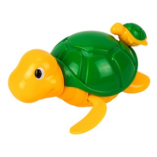 拉線造型動物洗澡玩具, 綠色小烏龜, 1個