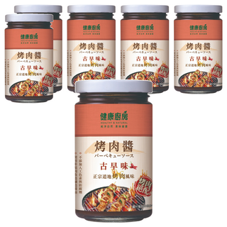 健康廚房 古早味烤肉醬, 不添加人工色素, 不添加防腐劑, 使用釀造醬油, 250g, 6罐