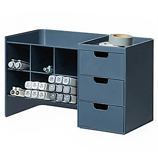 SYSmAX 蜂巢式桌面抽屜收納置物架2.0 易於拿取 節省空間 分層設計讓物品井然有序 矩形形狀, 普魯士藍, 1個