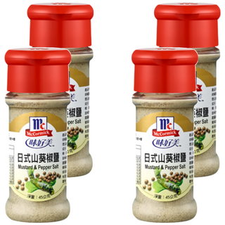 McCormick 味好美 日式山葵椒鹽，帶有山葵的嗆味以及胡椒的辛辣與鹹味，適用於油炸食品、燒烤料理，增香提味, 45g, 4瓶