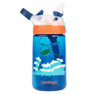 Contigo Gizmo 兒童卡通水壺吸管杯, 鯊魚款 藍色, 414ml, 1個