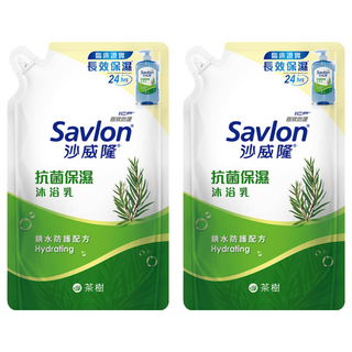 Savlon 沙威隆 抗菌保濕沐浴乳 補充包 茶樹, 600g, 2包