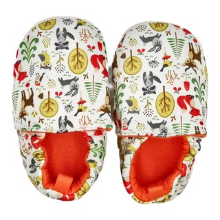 bebehome 手工防滑嬰兒學步鞋 輕量 彈力 耐磨 防磨腳, 14cm, 森林動物