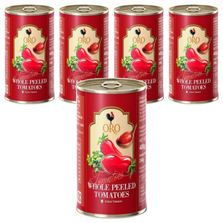 ORO 去皮整顆番茄罐頭 400g 義大利番茄製作, 5罐