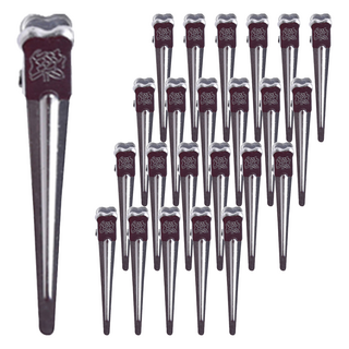 gloss&glow 無痕小鴨嘴夾, 銀色, 24支