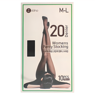 Zobha 國產高彈力20丹尼獨立包裝褲襪10入