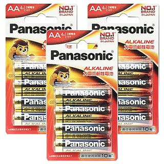 Panasonic 台灣公司貨 大電流鹼性電池, 4顆, 3組
