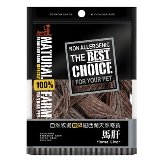 NATURAL FARM 自然牧場 紐西蘭天然零食 馬肝, 100g, 無添加物, 適用寵物: 狗, 1包