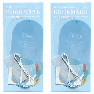 德德小品集 書籤素材包 DIY PET書籤+素材紙+紙繩, 郁野悠然, 2組