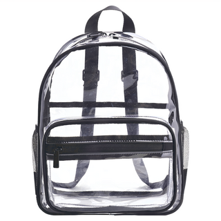 FLOWER MONACO 馬卡龍果凍包質感 PVC尼龍背包, 黑色