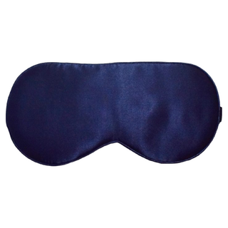 BIOAM 佰歐安 天然蠶絲大尺寸舒眠眼罩 彈性纖維頭帶, 21.5 x 10.5cm, 深藍色, 1個